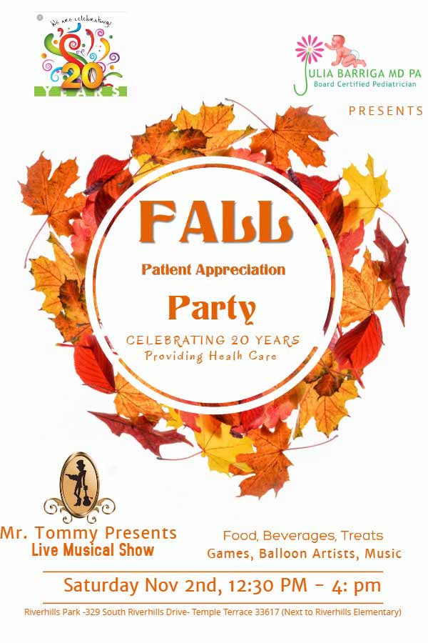 Patient Appreciation Sweepstakes at Julia Barriga M.D., P.A Pediatric Clinic in Tampa, FL Patient Appreciation Sweepstakes at Julia Barriga M.D., P.A Pediatric Clinic in Tampa, FL