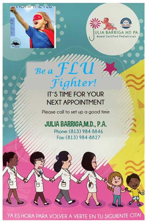 Julia Barriga Be a Flu Fighter