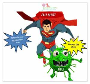 Julia Barriga Superhero Flu Shot